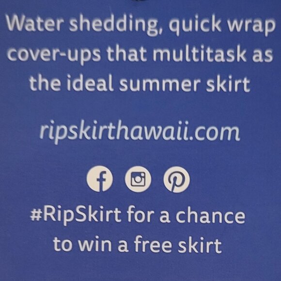 RipSkirt Hawaii Skirt SMALL 4 - 6 aqua teal Seaglass Florals Length 1 NWT - Picture 9 of 11